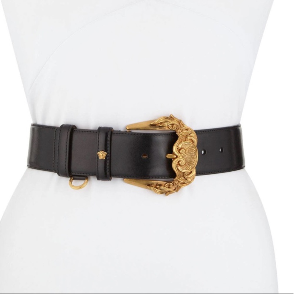 Versace Cintura Vitello Leather Belt - Picture 2 of 16